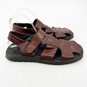 H.S. Trask brown leather men's fisherman sandals‎ size 10